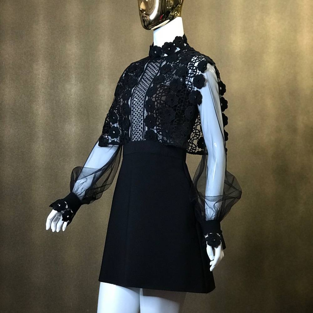 Self-Portrait black dress